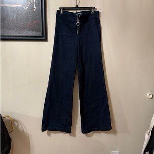 Express Stylish Black Wide-Leg Pants